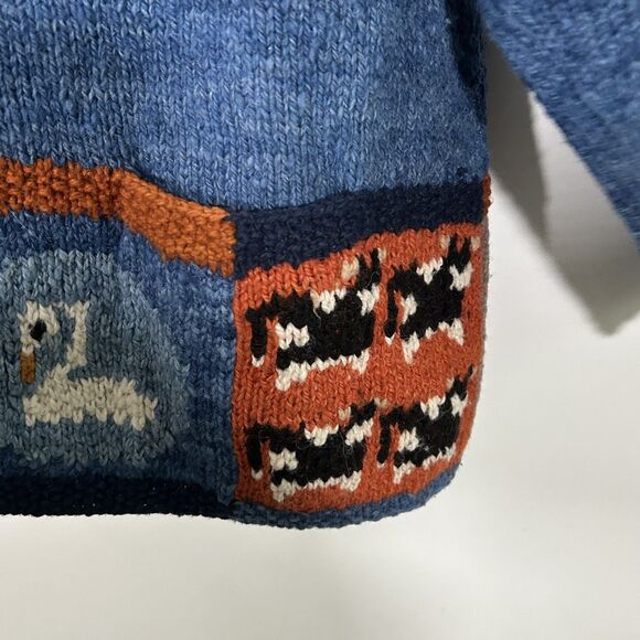 Amano Wool Sweater Vintage Church Wedding Farm Garden Pockets Size OS Chapel - Picture 5 of 11